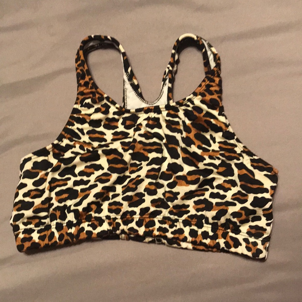 Cheetah print sports bra